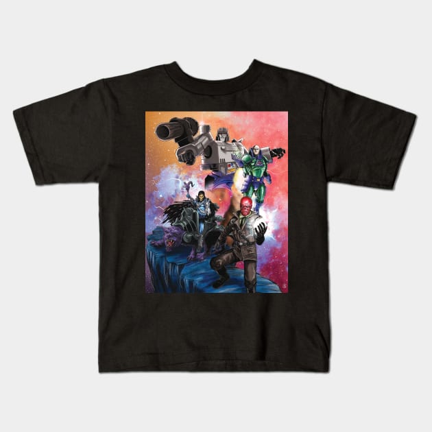 Leaders Of Darkness Kids T-Shirt by CrazyPencilComics